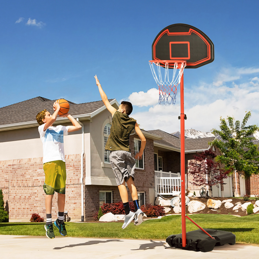 200-250cm Adjustable Basketball Hoop Backboard  w/ Wheels For Kids