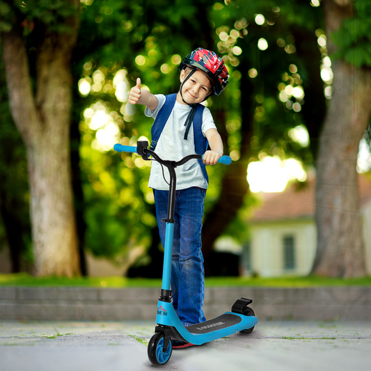 120W Electric Scooter w/ Battery Level Display, Rear Break - Blue