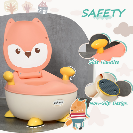 Kids’ Fox-Shaped Potty Chair – Pink