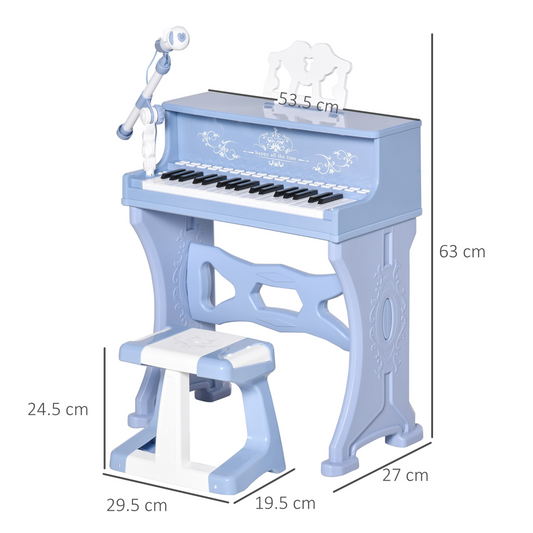 37-Key Baby Piano with Microphone & Stool – Educational Musical Toy