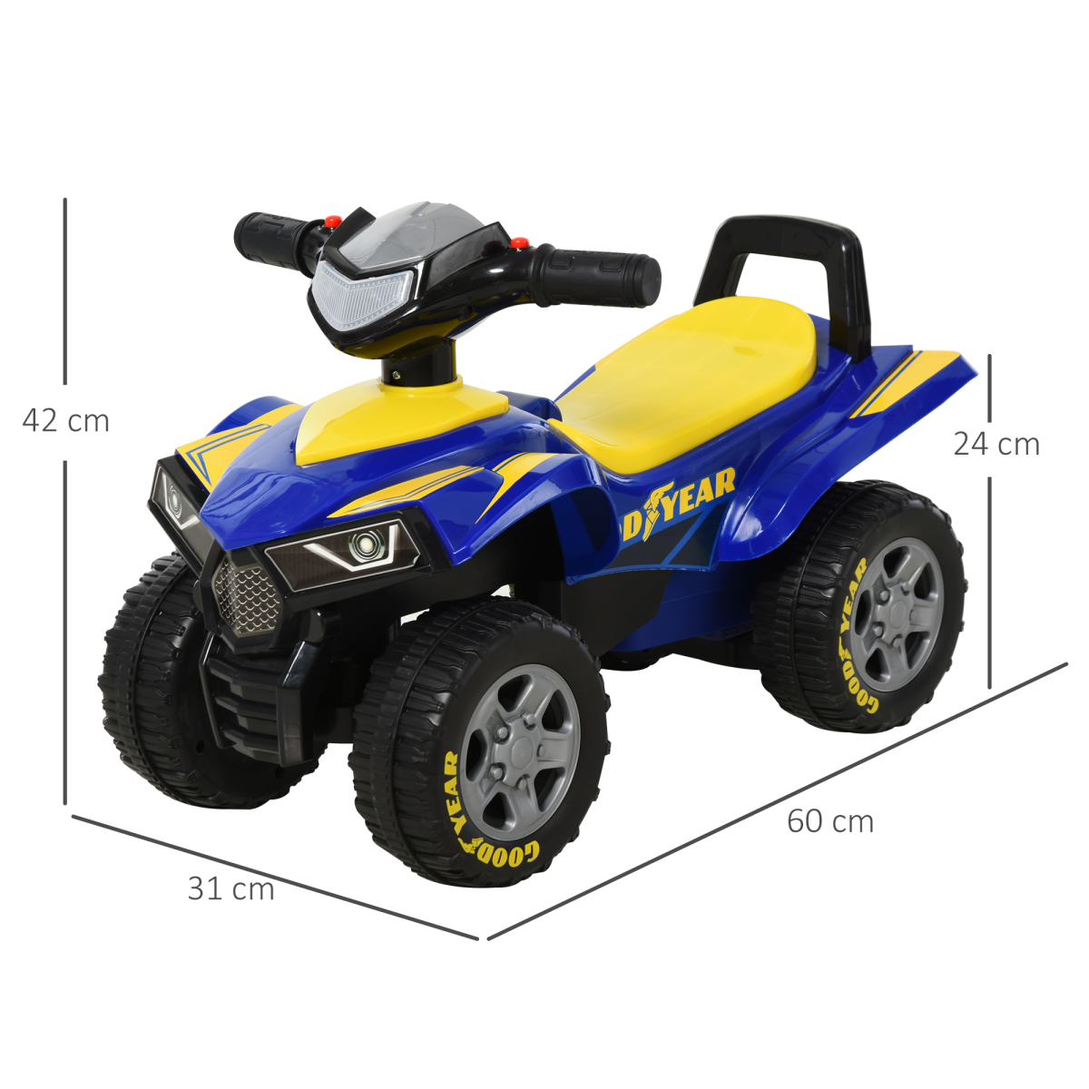Goodyear Licensed Ride-On Walker for Toddlers (18–36 Months) HOMCOM