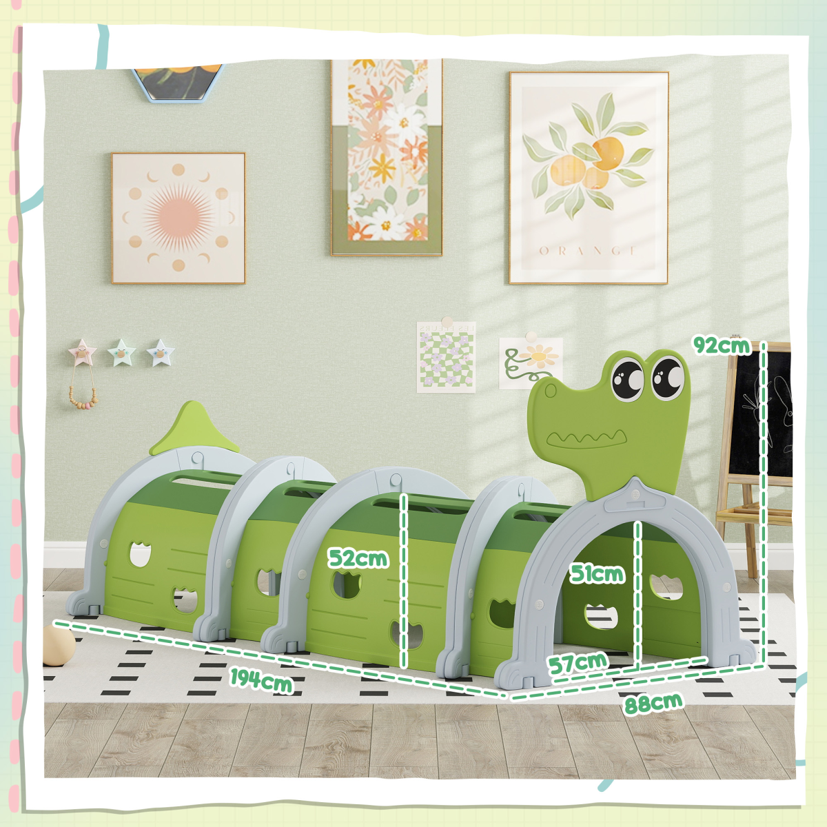 Crocodile Kids Crawl Tunnel β Indoor & Outdoor Play Adventure