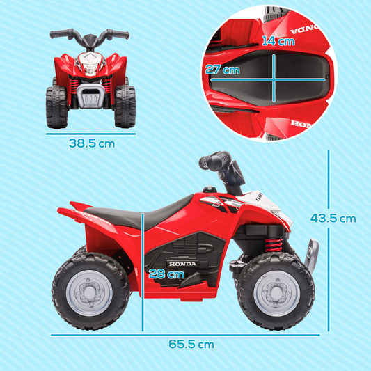 Kids Electric Ride-On Quad Bike – Red (6V)