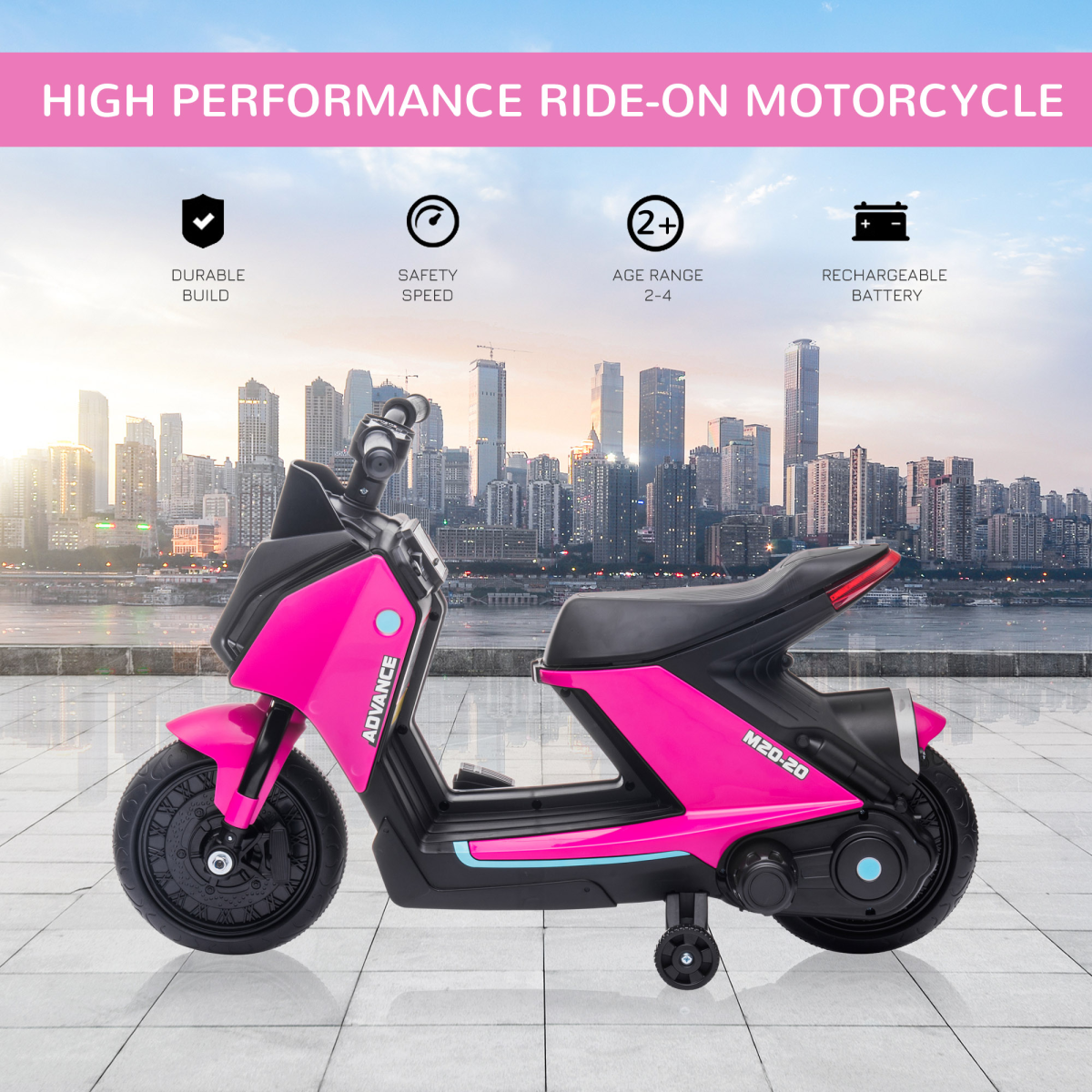 6V Kids Electric Pedal Motorcycle Ride-On