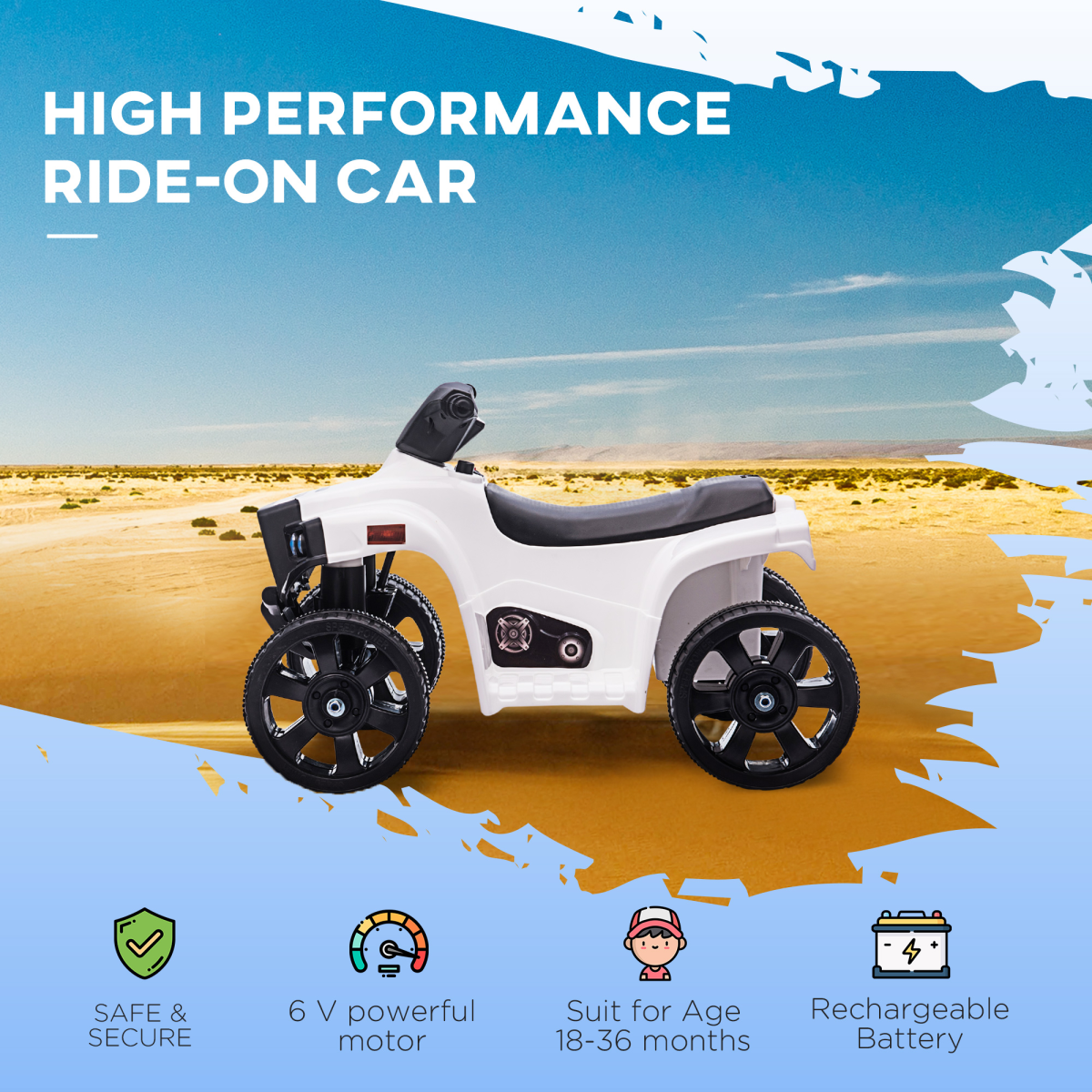 Kids Electric Ride-On Quad Bike (6V)