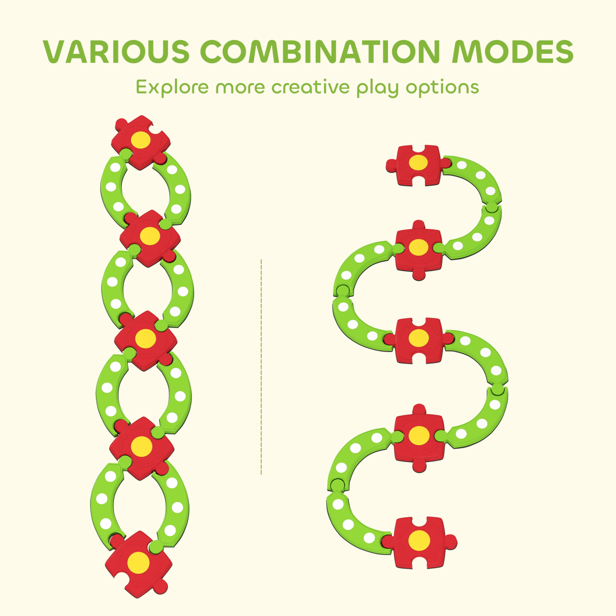 Kids’ Modular Balance Beam Set – Green & Red
