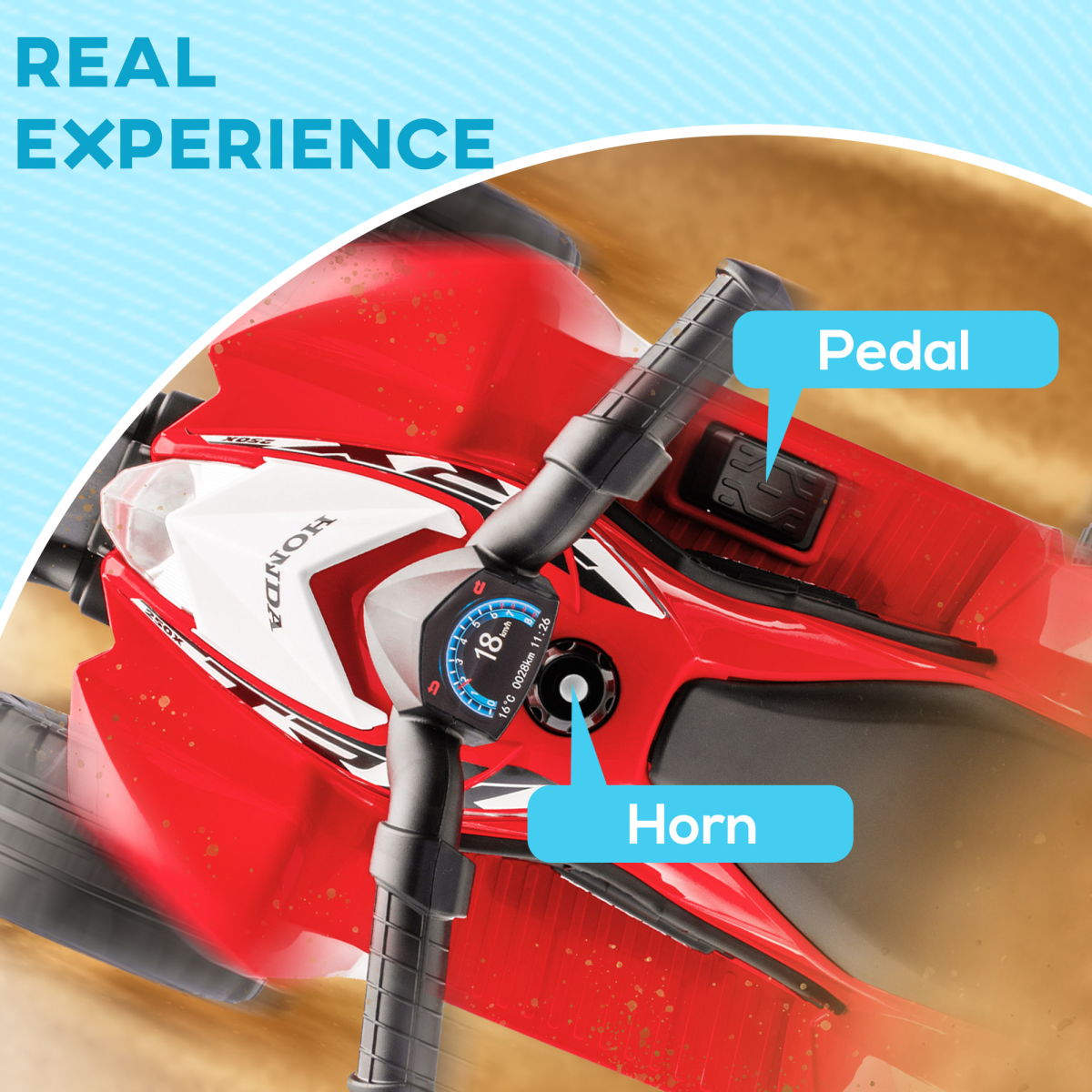 Kids Electric Ride-On Quad Bike – Red (6V)
