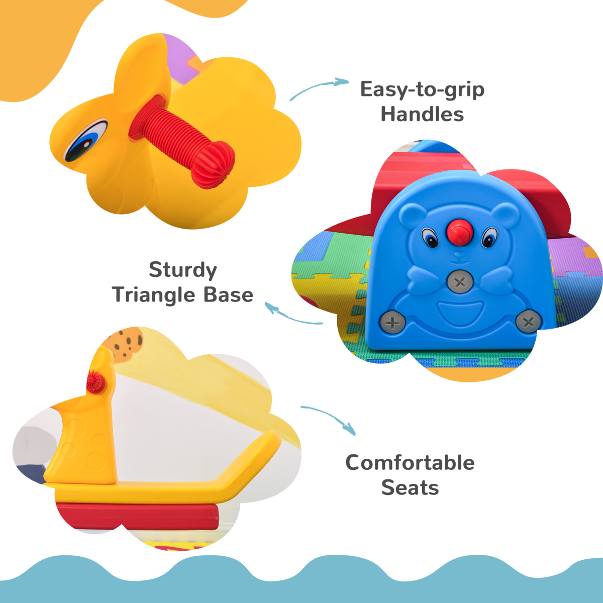 Kids Animal Seesaw with Handles – 2-Seater for Ages 1–4