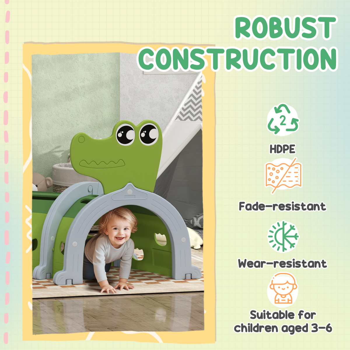 Crocodile Kids Crawl Tunnel β Indoor & Outdoor Play Adventure
