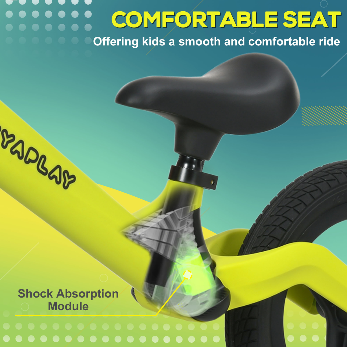 Kids Balance Bike with Adjustable Seat & Handlebar – Green & Black