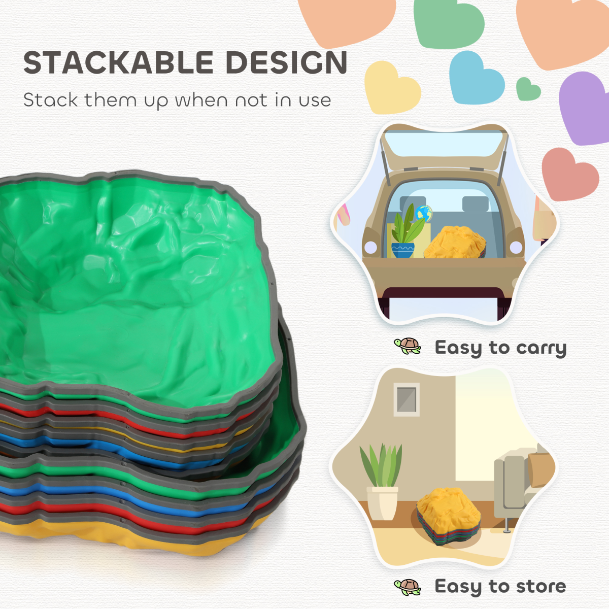 Kids Stepping Stone Balance Blocks – Set of 9
