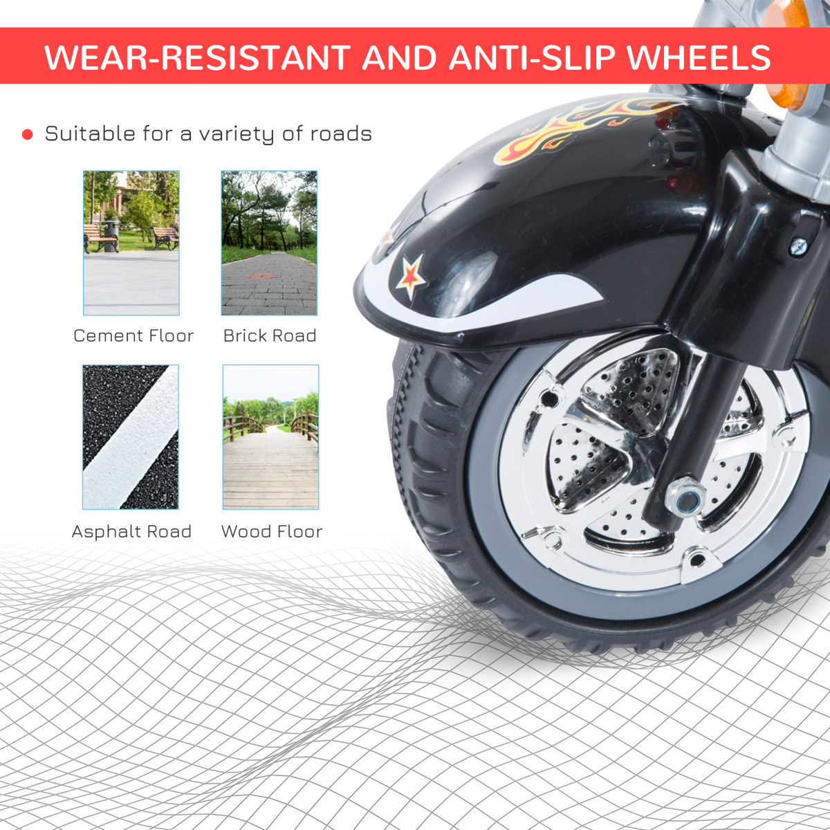 Kids Electric Ride-On Motorbike with Lights & Music 6 V– 3-Wheel Design (Ages 3–6)