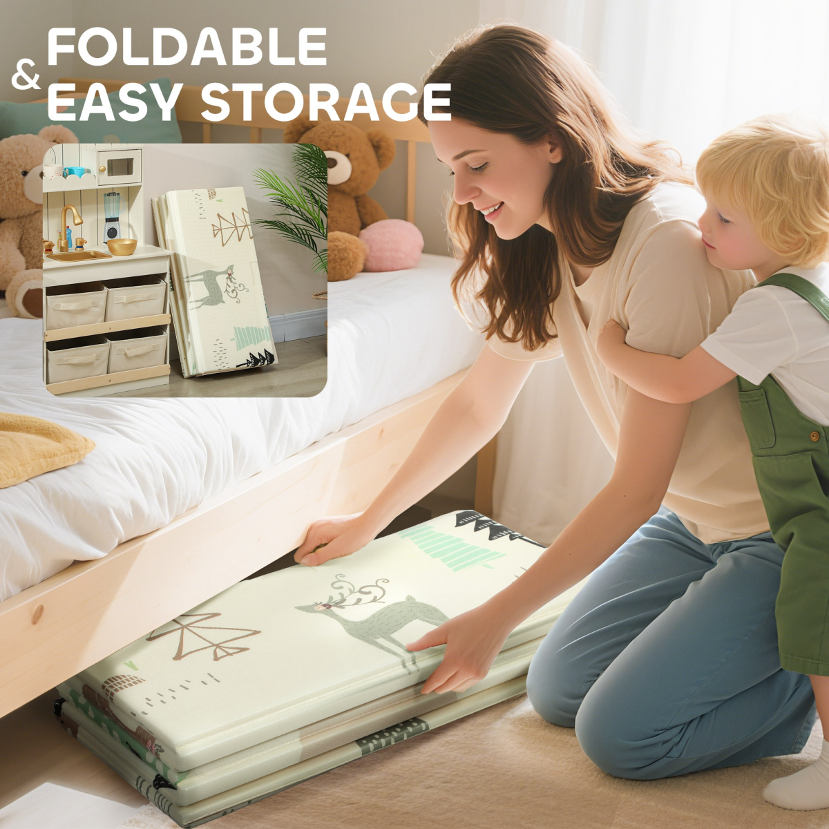 Foldable Baby Play Mat – Soft, Safe & Fun for Crawling and Play