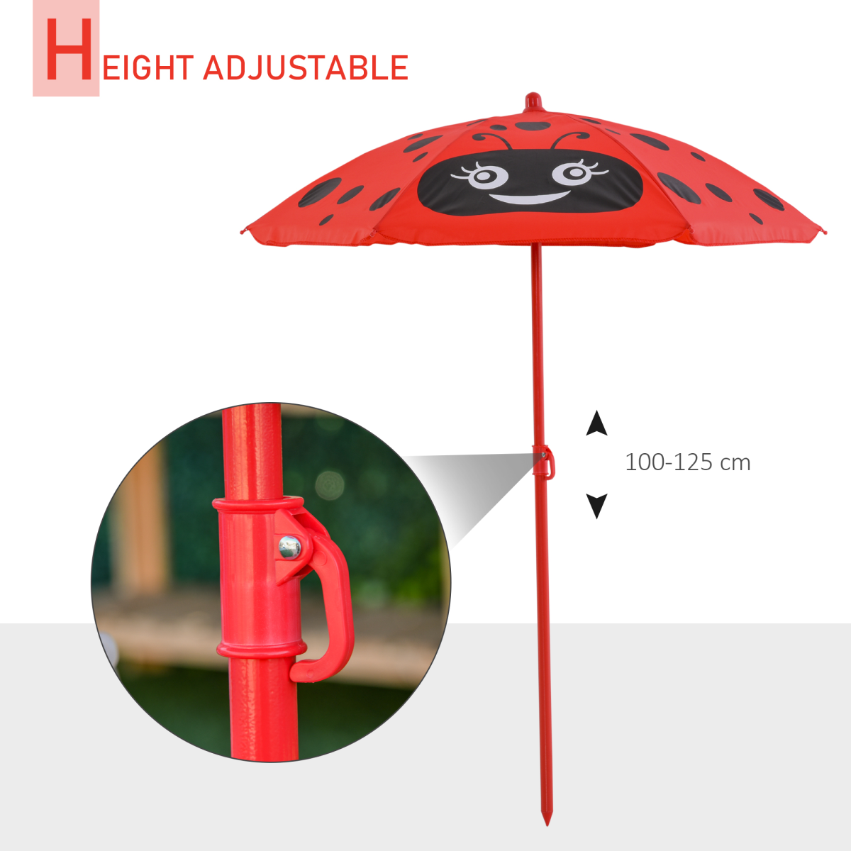 π Kids Outdoor Folding Picnic Table & Chair Set β Ladybug Design