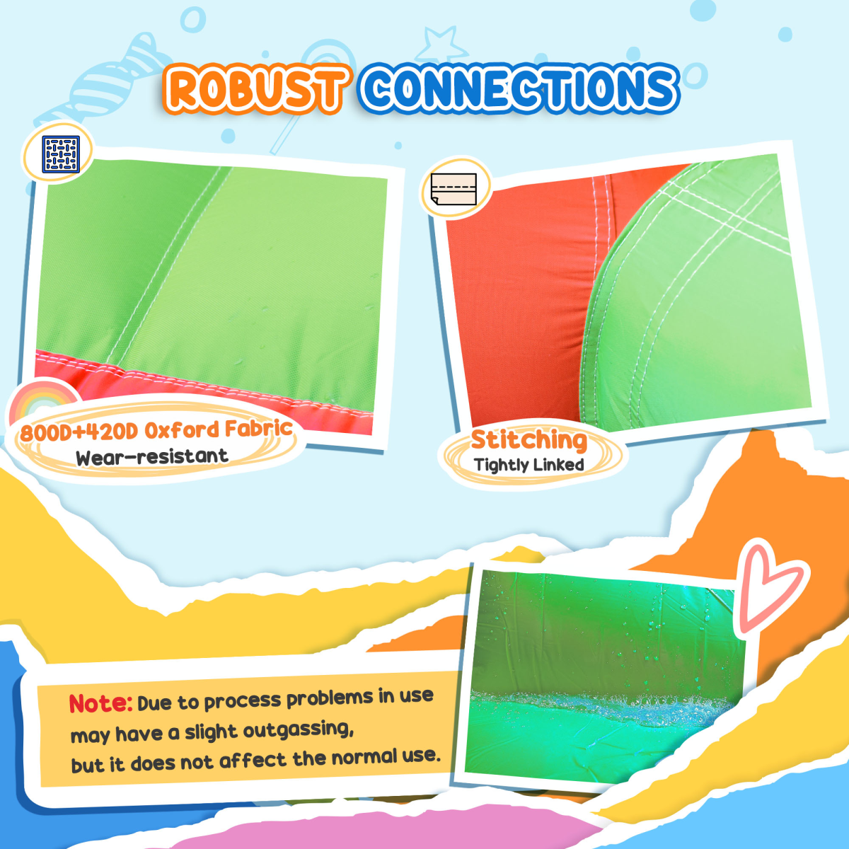 4-in-1 Kids Bouncy Castle with Slide, Pool & Blower – Multicolour