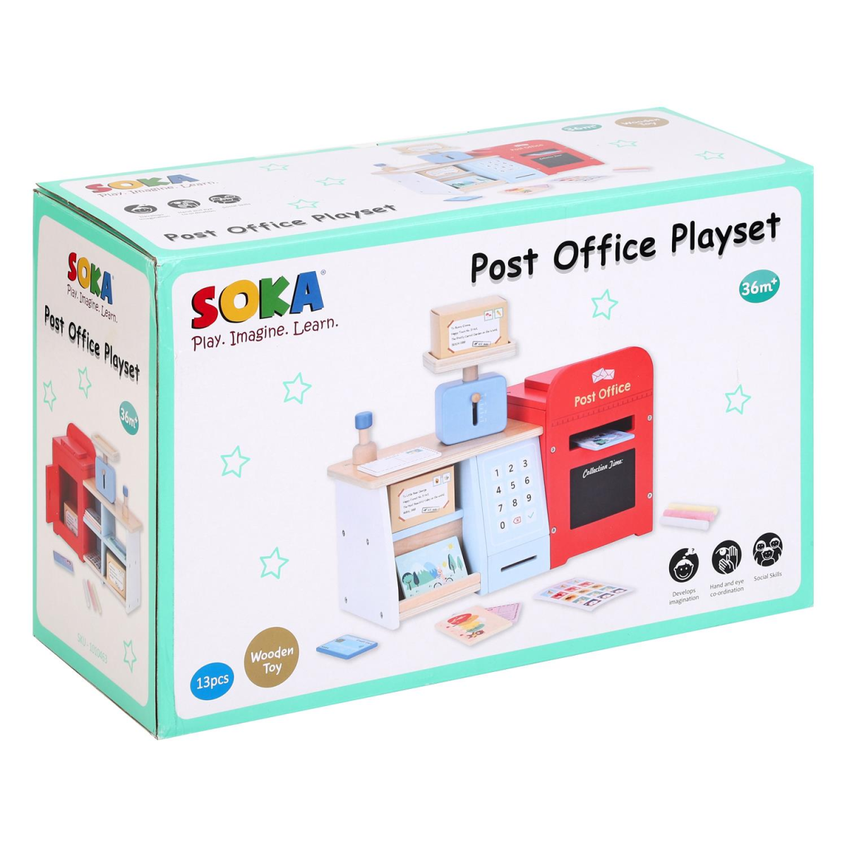 SOKA Post Office Play Set โ 13-Piece Pretend Play Fun