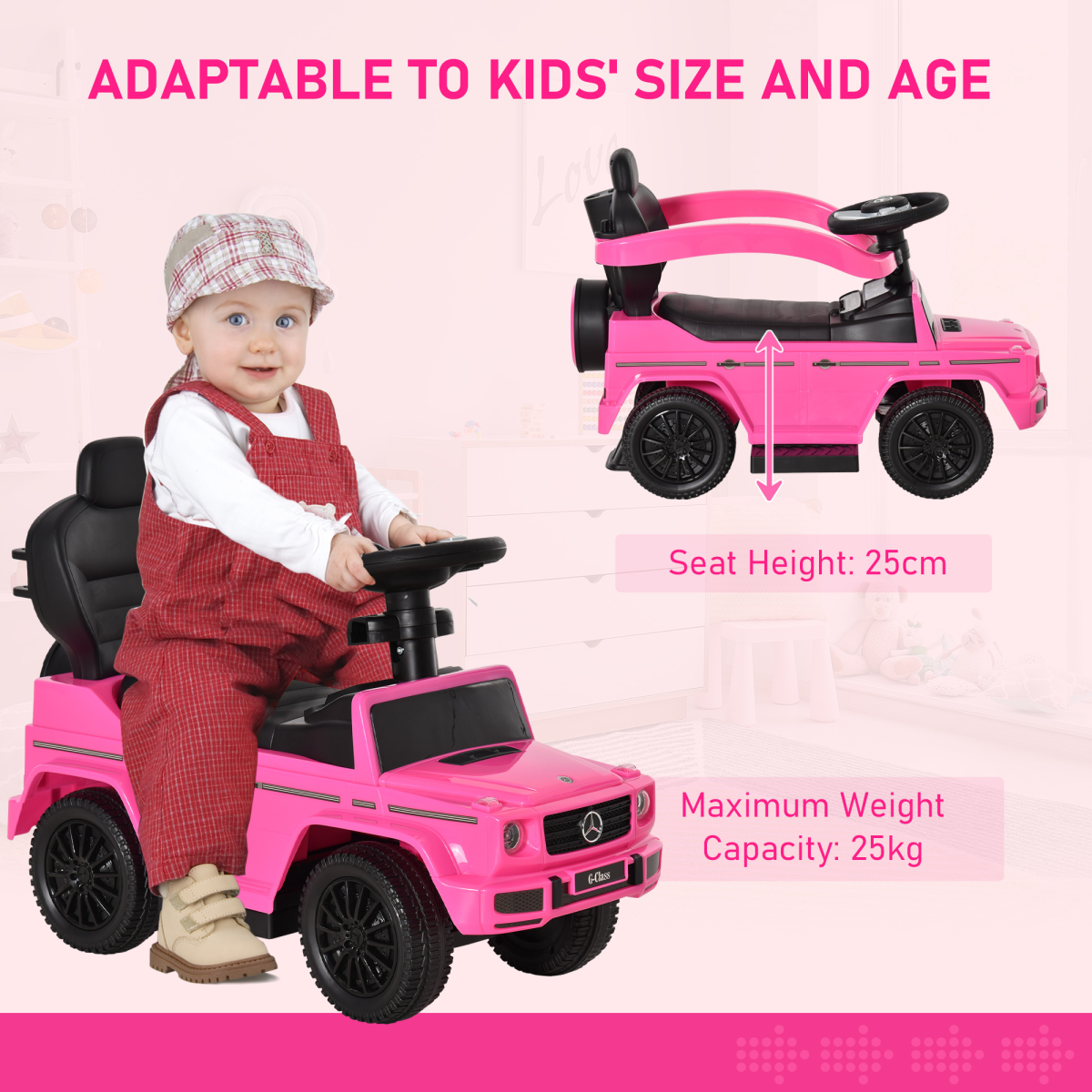 š Licensed Mercedes-Benz G350 Ride-On Push Car for Toddlers