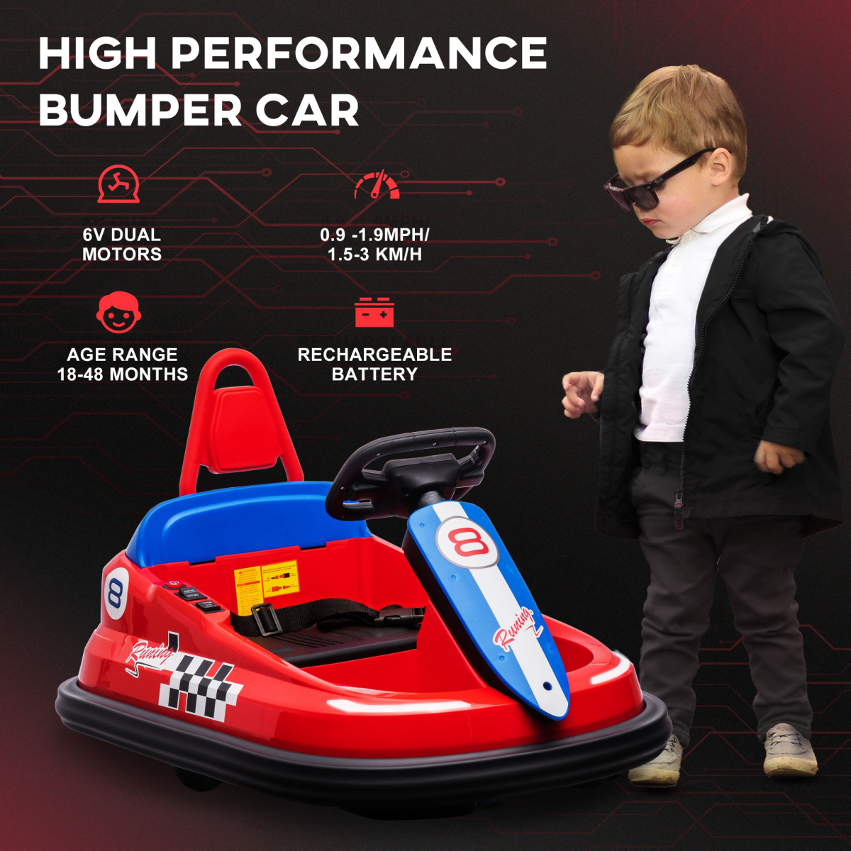 Kids 360° Electric Ride-On Car (6V)