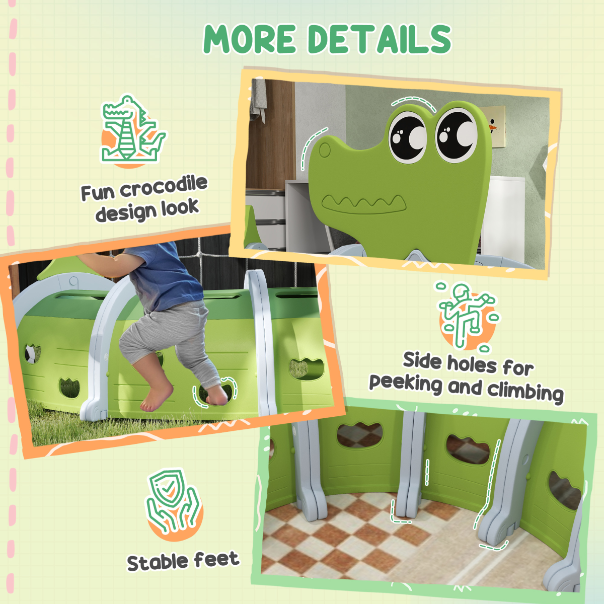 Crocodile Kids Crawl Tunnel β Indoor & Outdoor Play Adventure