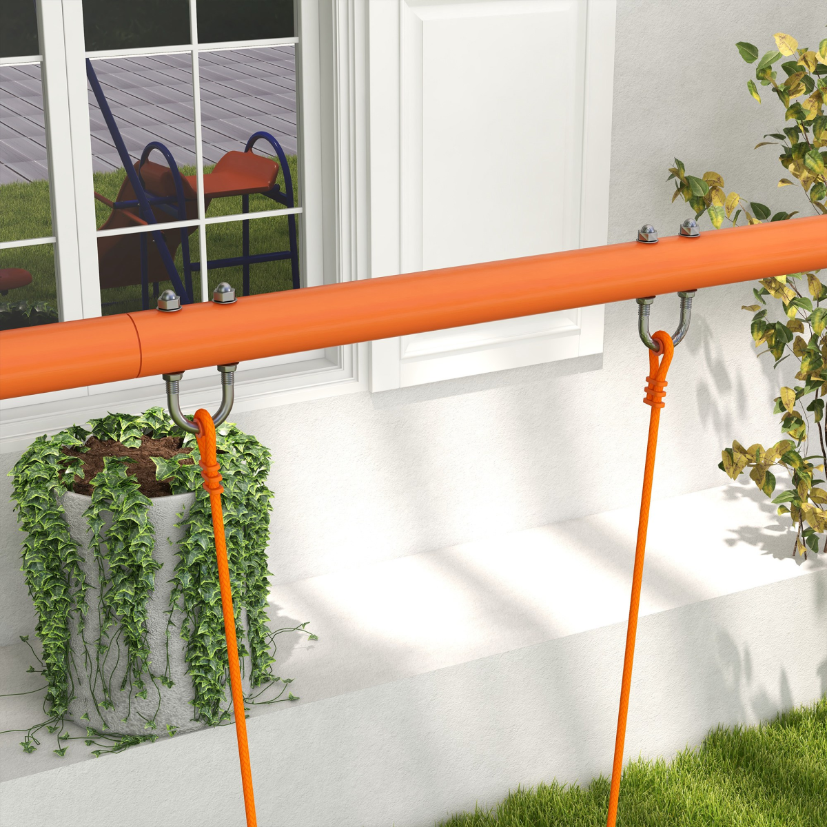 4-in-1 Outdoor Swing & Slide Set – Multicolour