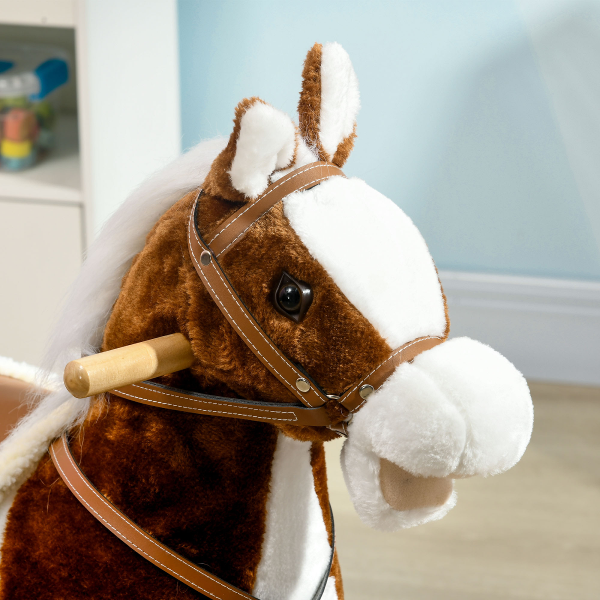 Cowboy Rocking Horse with Sounds – Brown (Ages 3–6)
