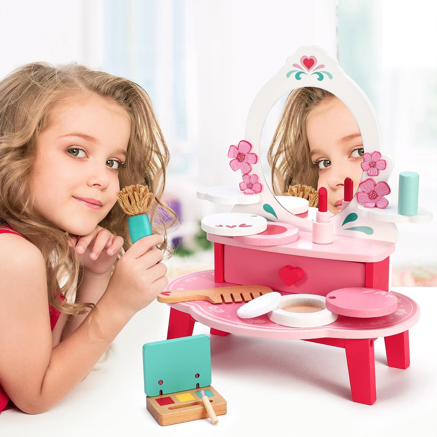 SOKA Wooden Vanity & Makeup Playset β Mess-Free Makeover Fun!