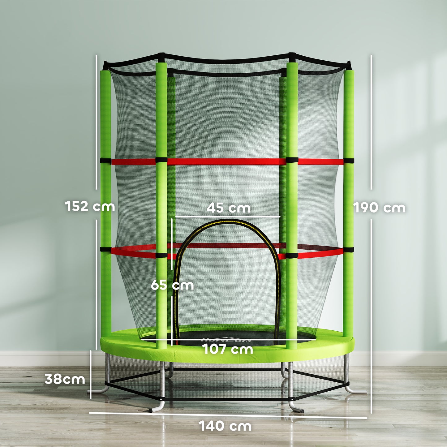 Kids Safety Trampoline with Net-Ages 3-6