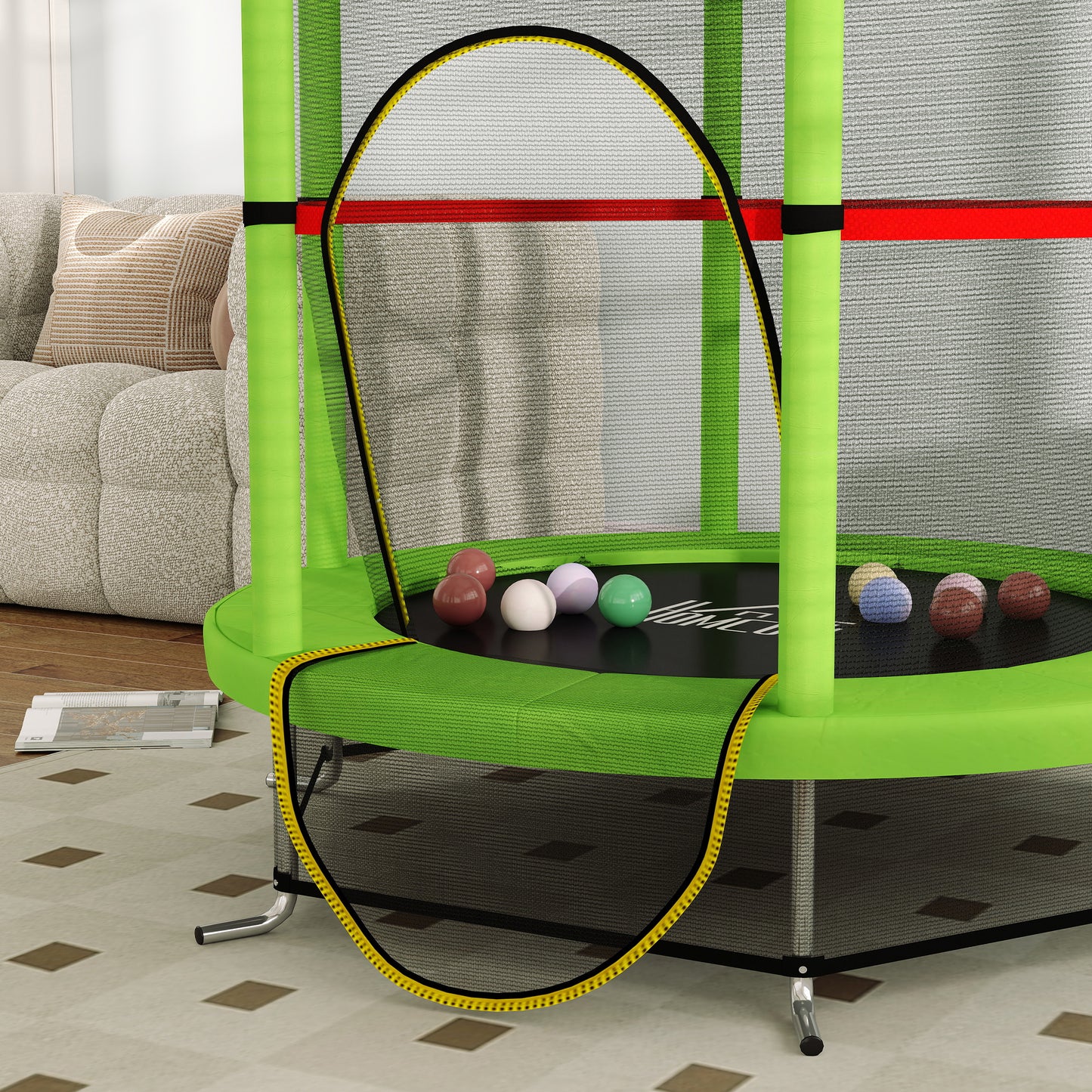 Kids Safety Trampoline with Net-Ages 3-6