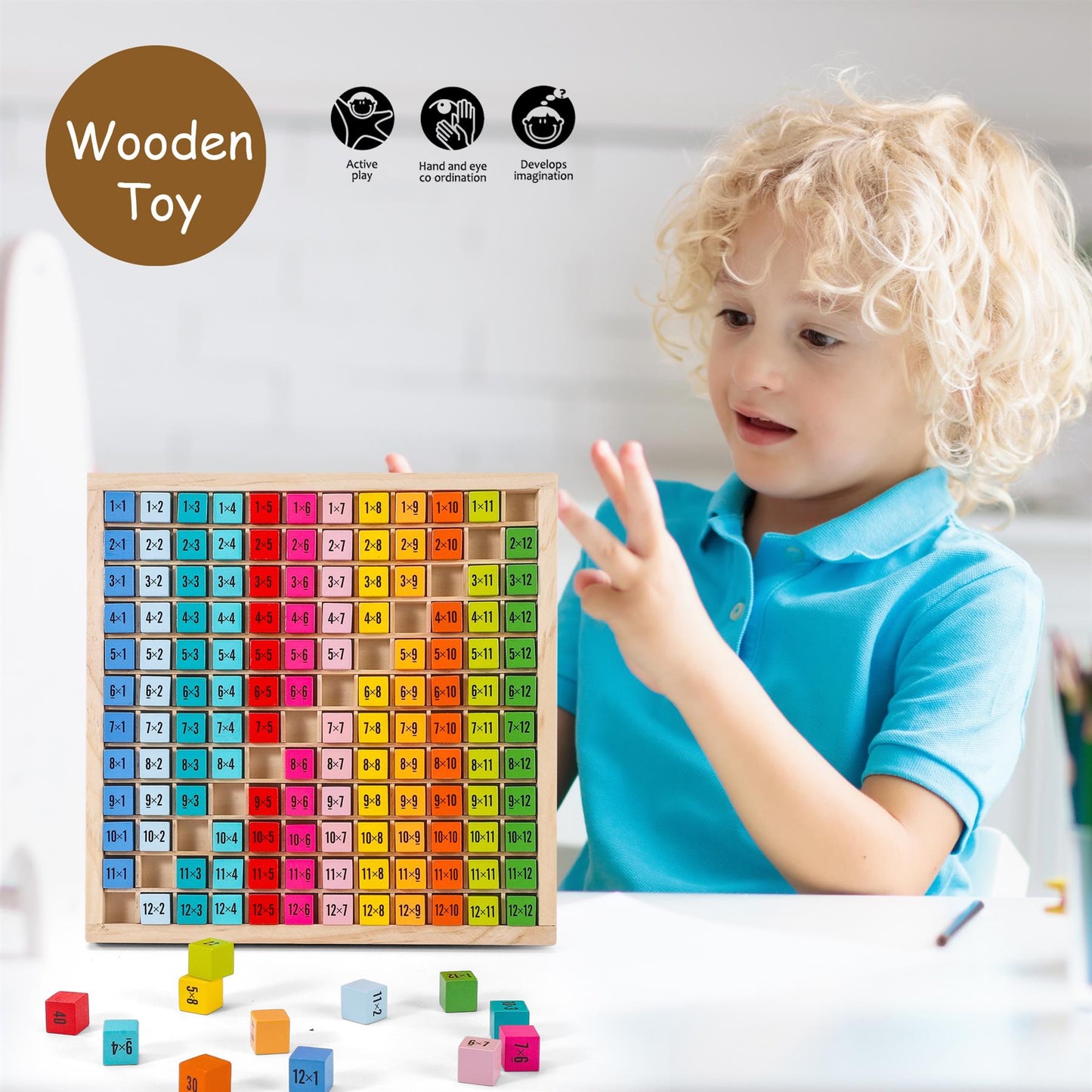 SOKA Wooden Times Table Learning Blocks