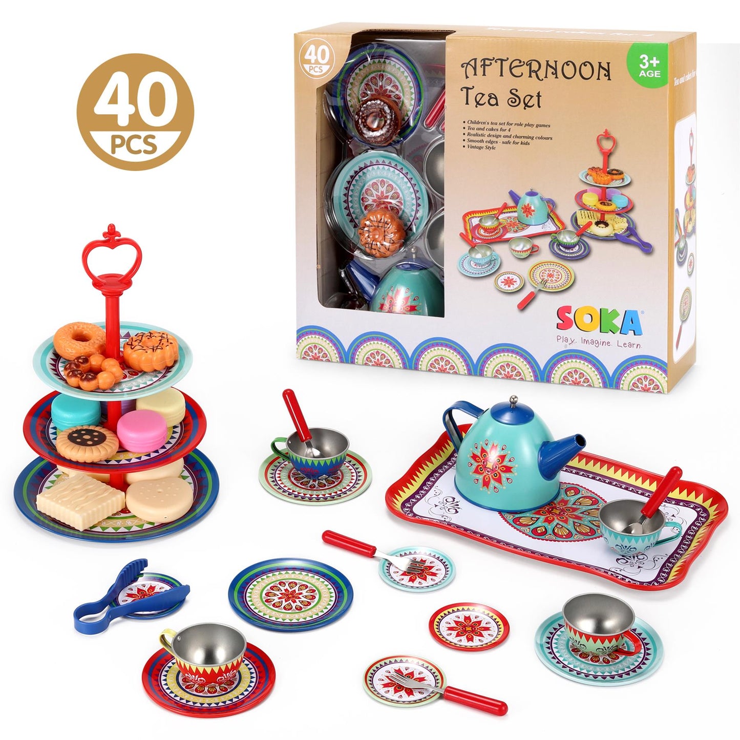 SOKA Vintage Afternoon Tea Set β Pretend Play Toy