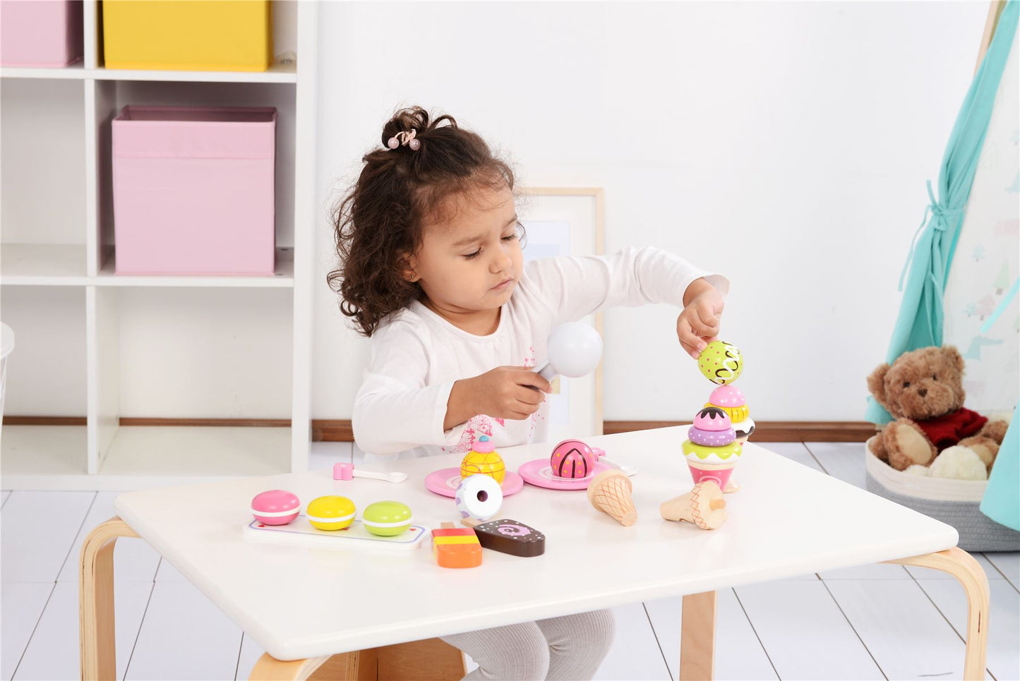 Kids’ Wooden Ice Cream & Sweet Treats Play Set