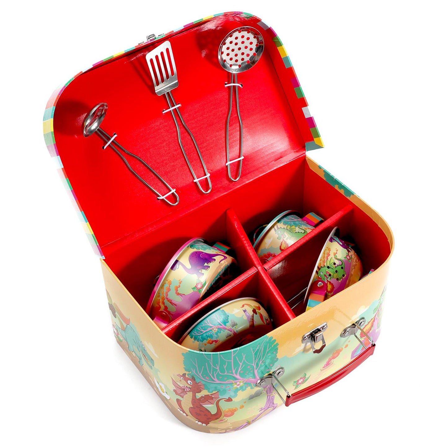 SOKA Dinosaur Kitchenware Playset – 10-Piece Set with Carry Case