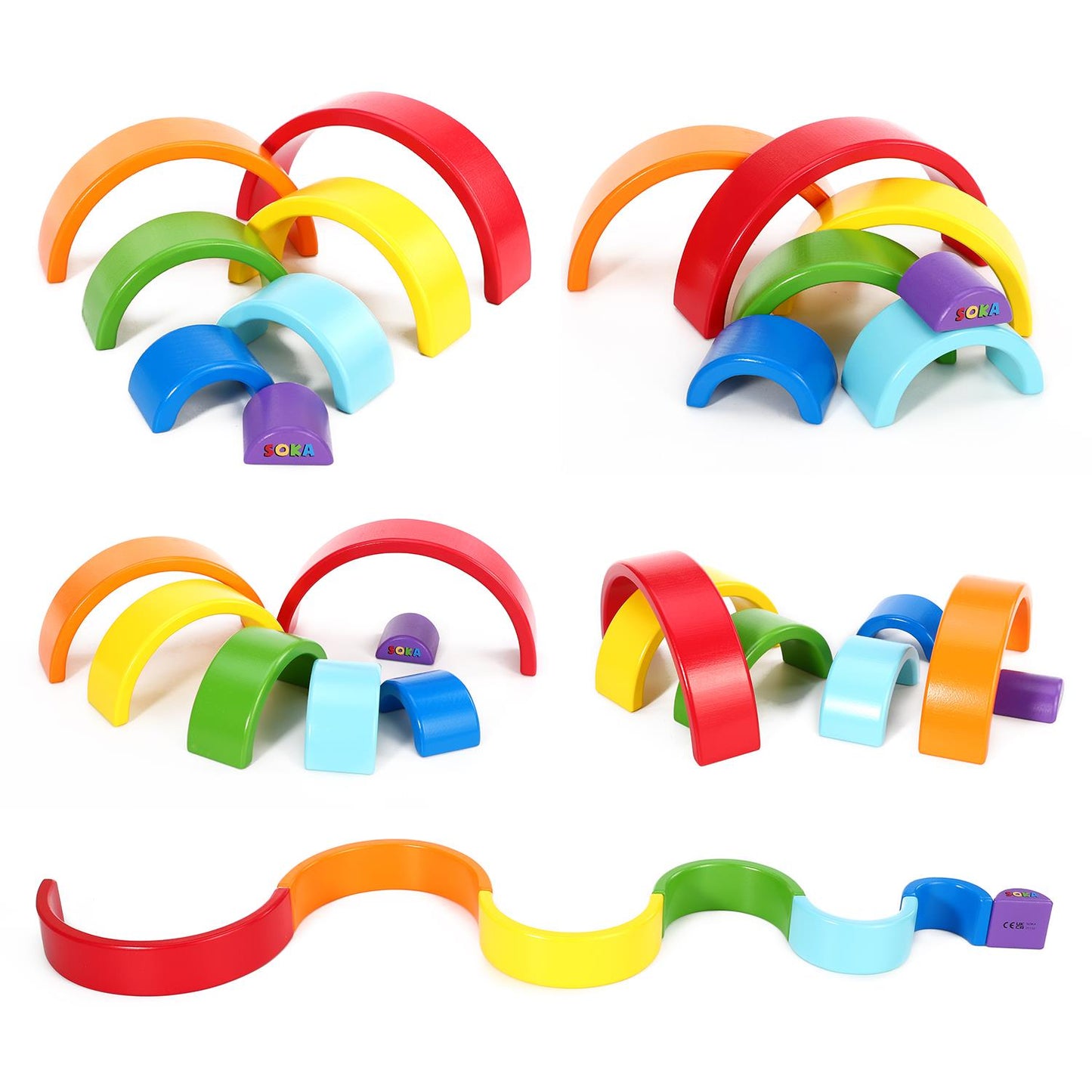 SOKA Wooden Rainbow Stacker β Fun, Creative & Educational Toy