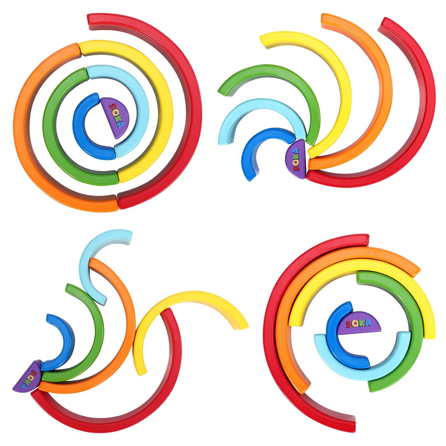 SOKA Wooden Rainbow Stacker β Fun, Creative & Educational Toy