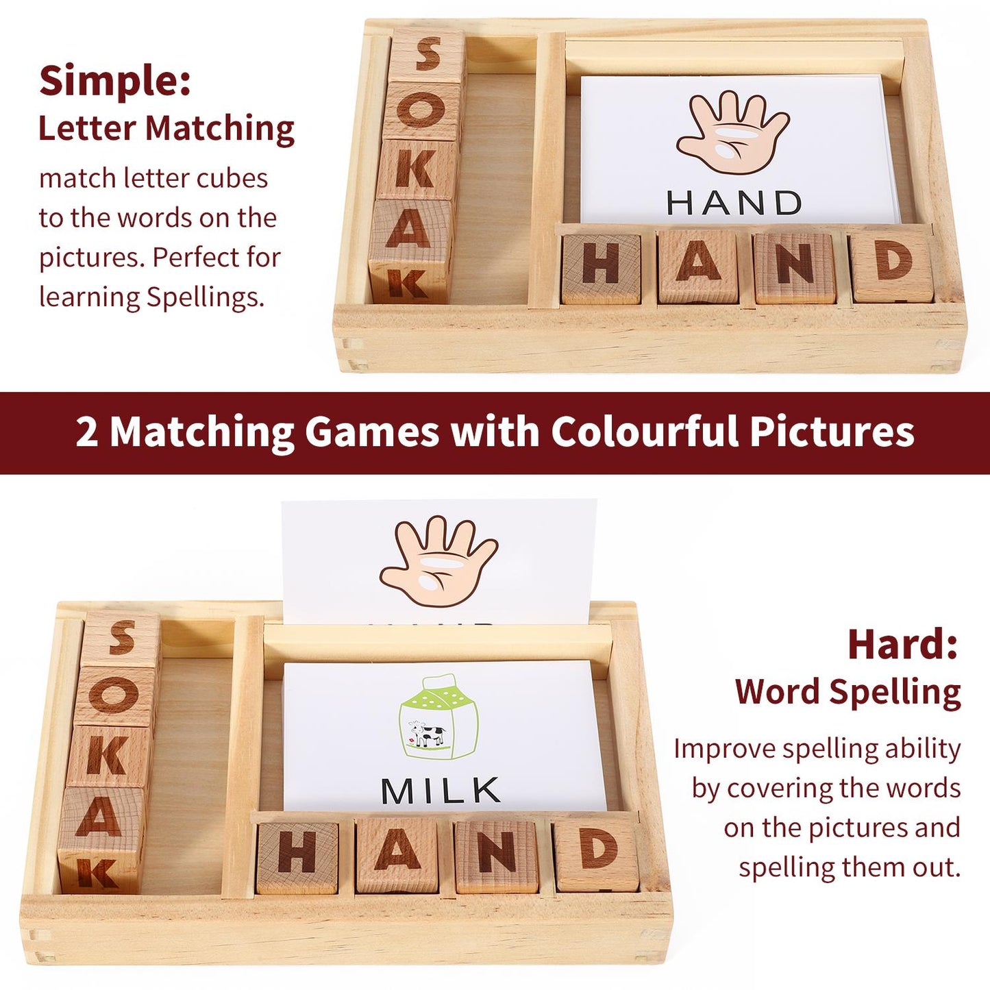 SOKA Wooden Spelling Game