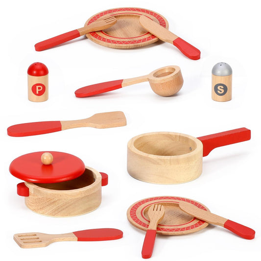 Kids’ Wooden Cooking Play Set – Master Chef Role Play
