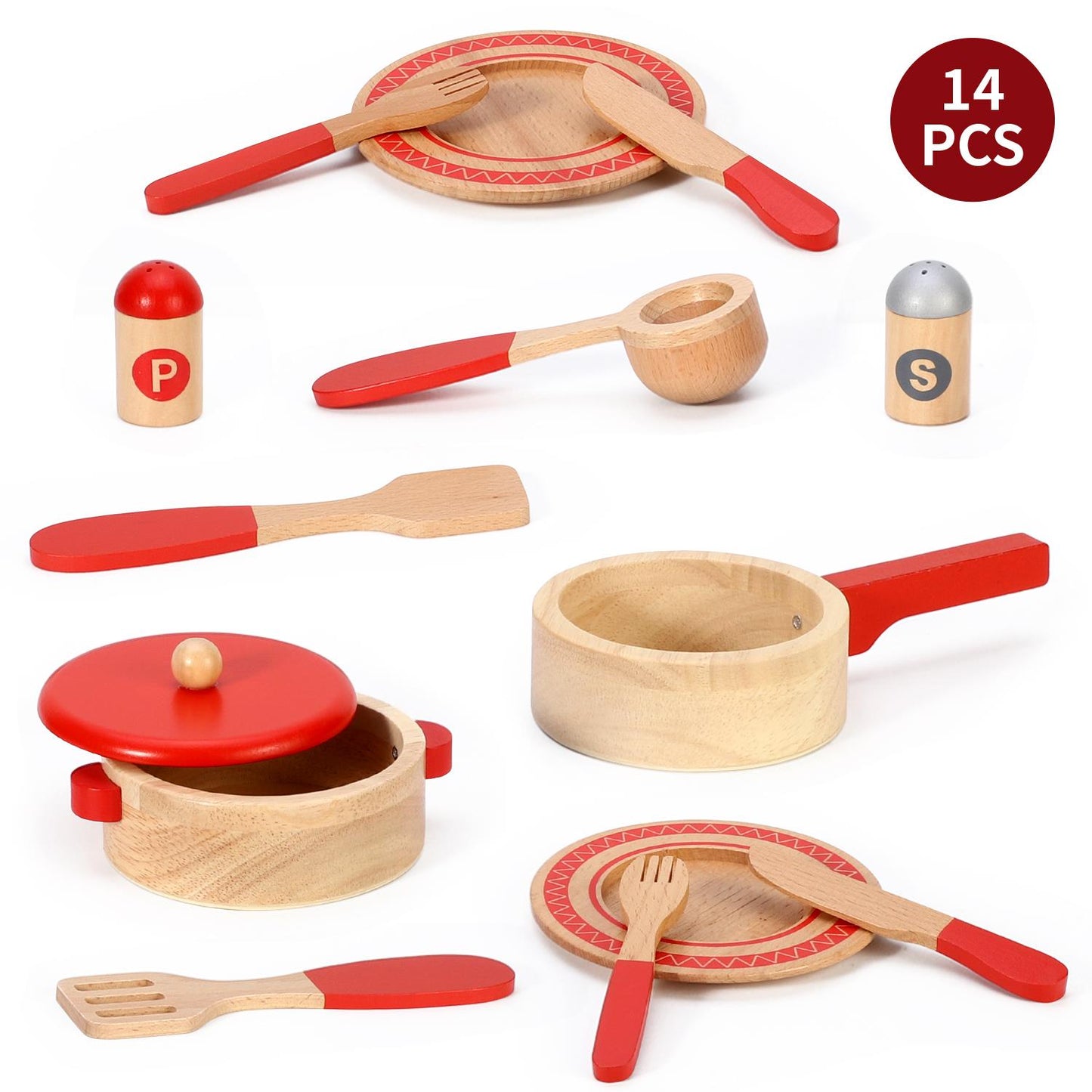 Kids’ Wooden Cooking Play Set – Master Chef Role Play