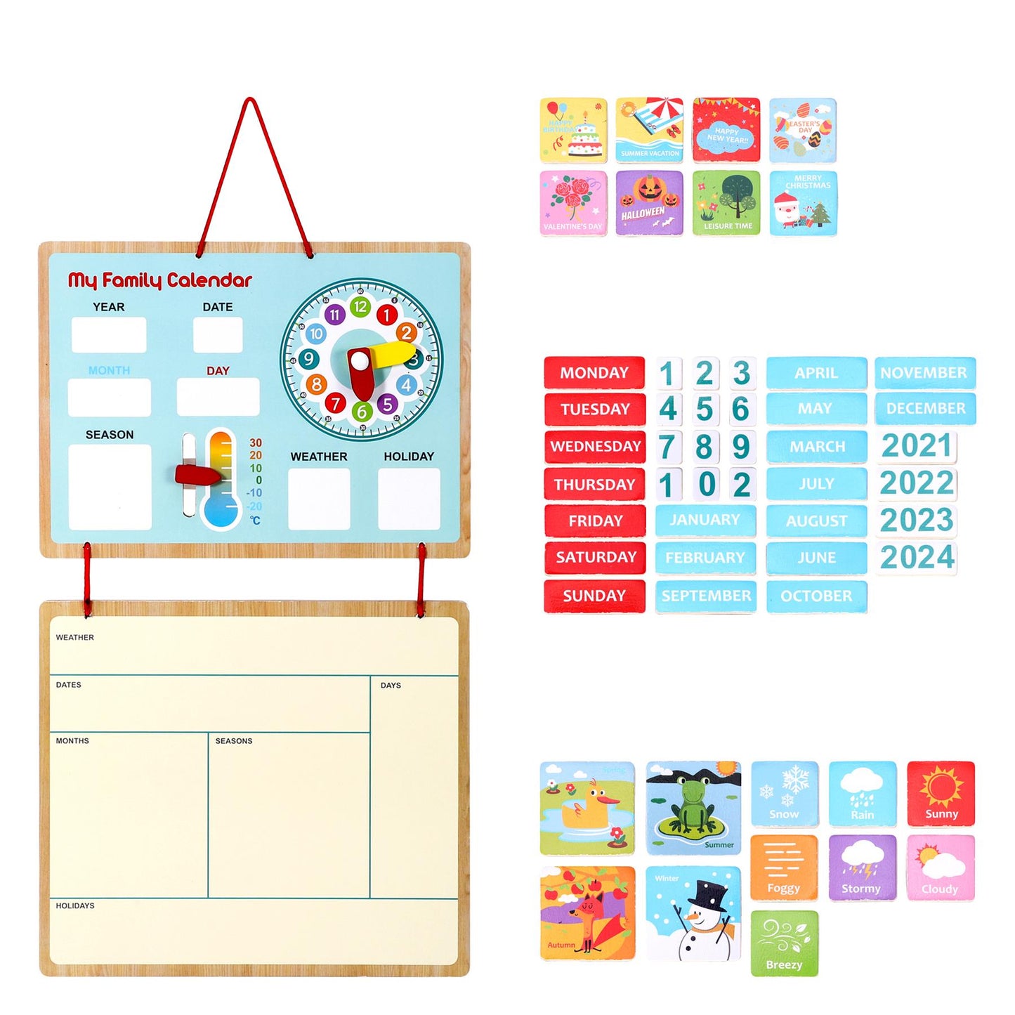 SOKA Wooden My Family Calendar – Interactive Learning Board