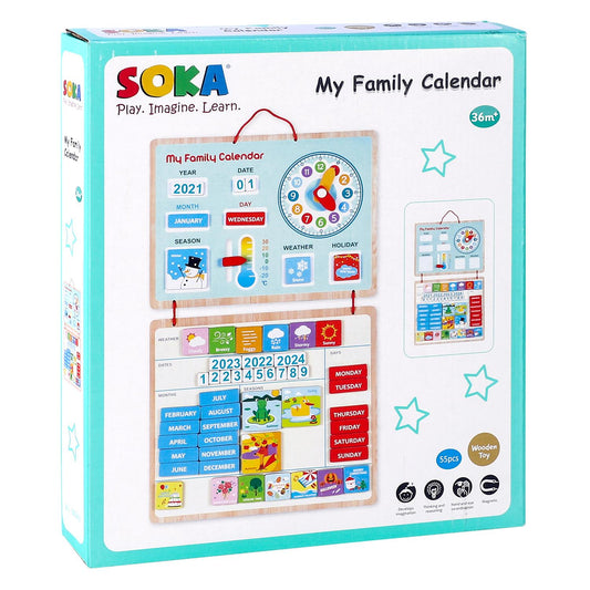 SOKA Wooden My Family Calendar – Interactive Learning Board