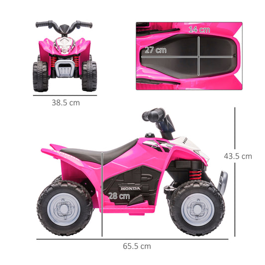 Honda Licensed Kids Electric Quad Bike – Pink (6V)