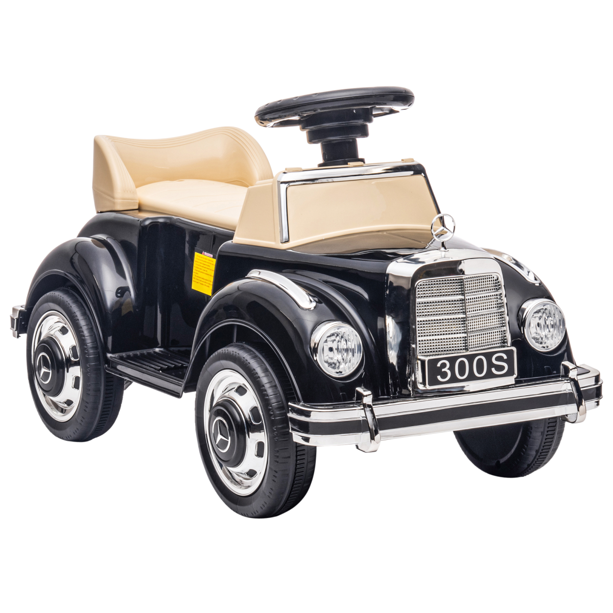 Mercedes-Benz 300S Licensed Kids’ Foot-to-Floor Ride-On – Black
