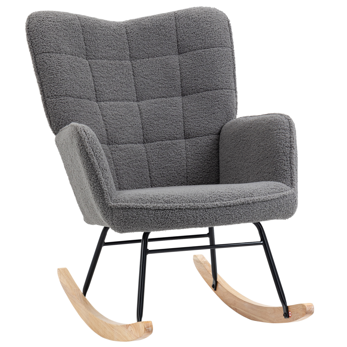 Comfortable Rocking Armchair – Soft Fleece Upholstery, Gentle Rocking Motion HOMCOM