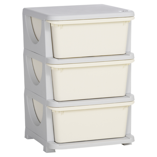 Kids’ 3-Drawer Plastic Storage Unit