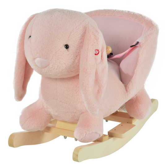 Plush Rabbit Rocking Toy with Sounds & Safety Features (Ages 18–36 Months)