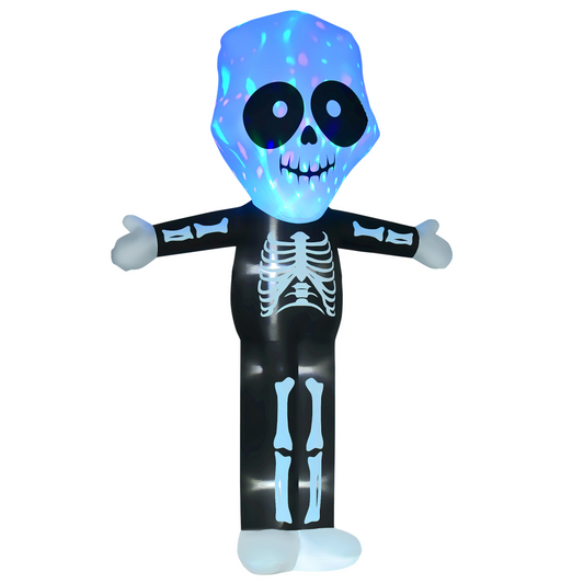 Inflatable Skeleton Ghost Halloween Decoration with LED Lights – Indoor/Outdoor