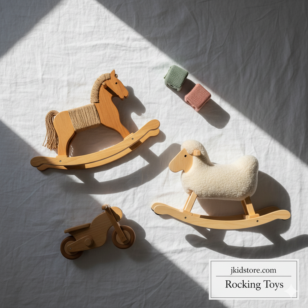 Rocking toys for toddlers - plush animal rockers and wooden rocking horses for ages 18-36 months