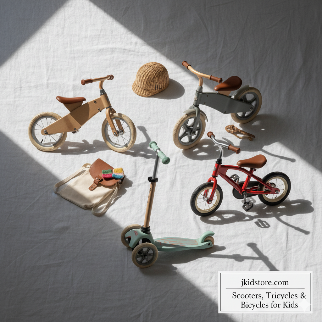 Kids scooters, tricycles and balance bikes for children aged 2+ - outdoor ride-on toys