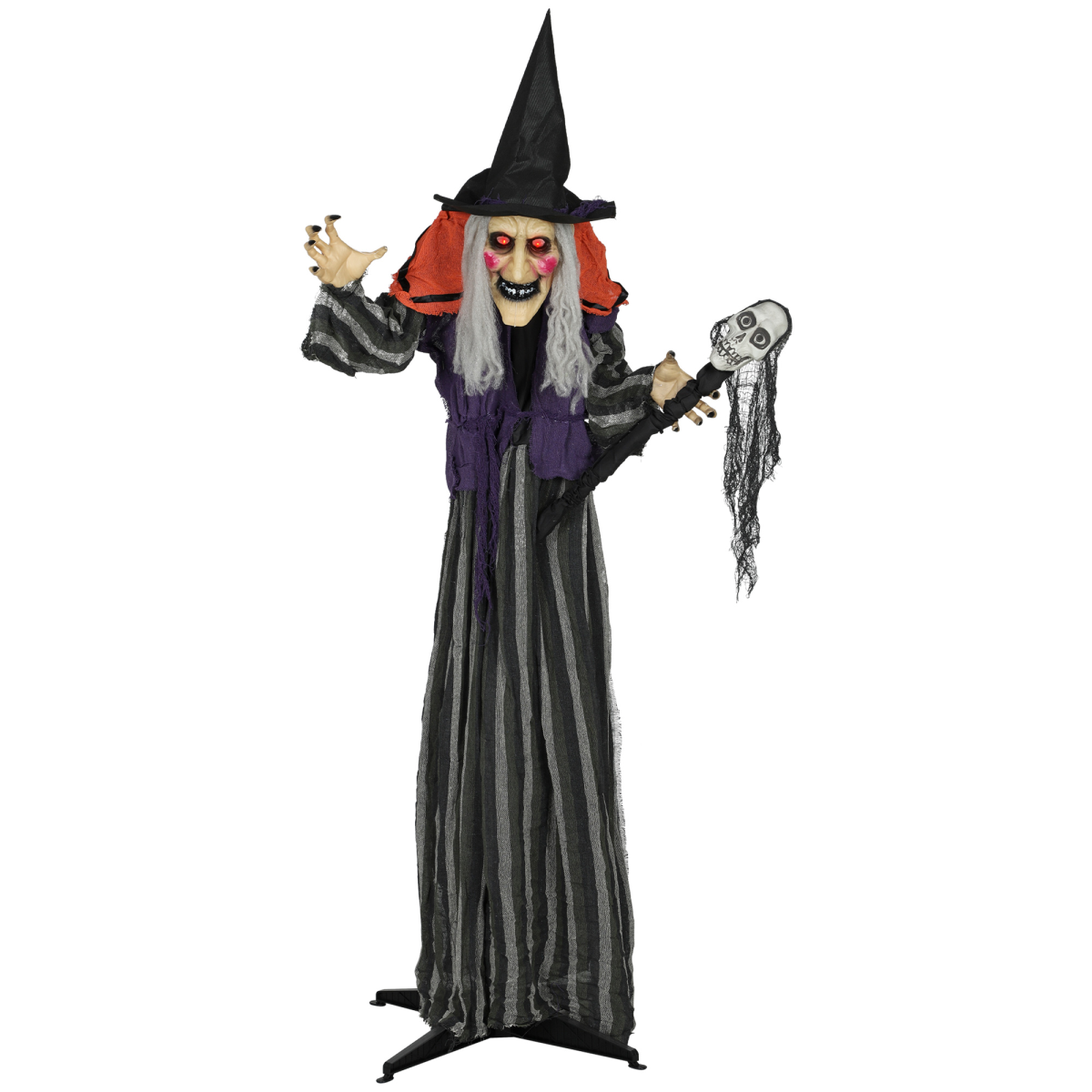 Life-Sized Halloween Witch with Sound, Lights & Motion – 160cm