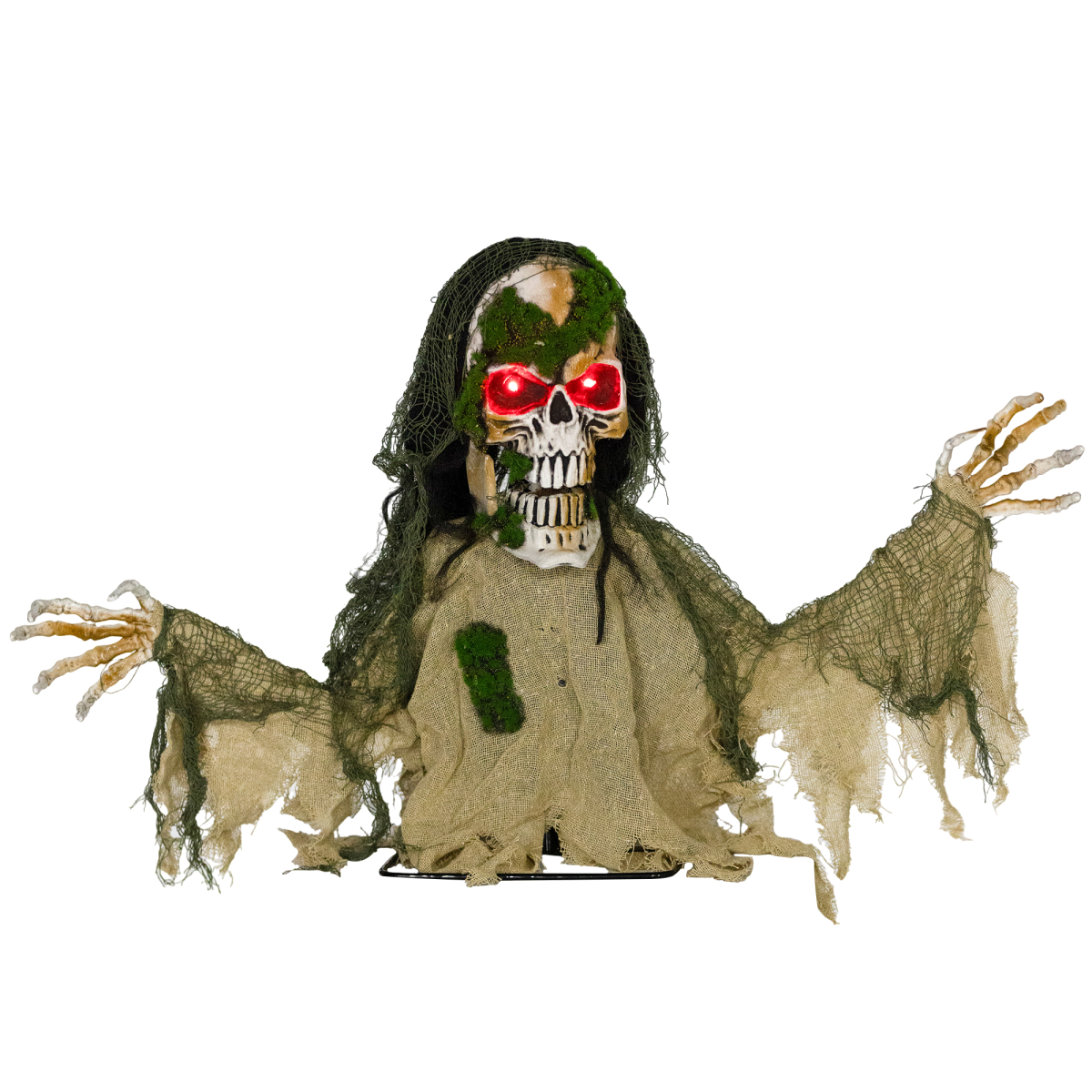 Halloween Half-Body Skeleton Decoration with Sound & Light Effects