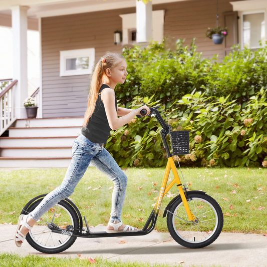 Kids Kick Scooter Teen Ride On Adjustable Children Scooter with Brakes